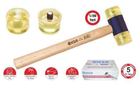 Plastik Çekiç Ve Yedeği (Şeffaf)