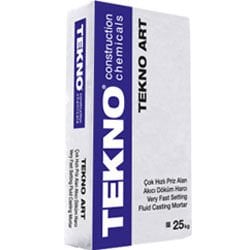 TEKNO ART Beyaz Hızlı Priz Alan Akıcı Dekoratif Döküm Harcı - 25 KG