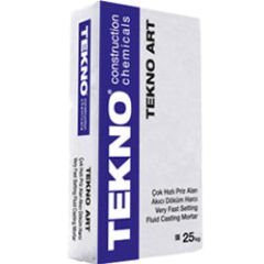 TEKNO ART Beyaz Hızlı Priz Alan Akıcı Dekoratif Döküm Harcı - 25 KG