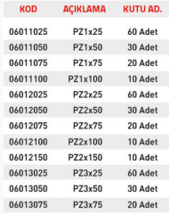 Tomax Yıldız Bits Uç (Pozidriv – PZ) Pakt