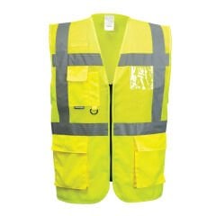 Reflektifli Mühendis Yeleği Fosforlu Çok Cepli