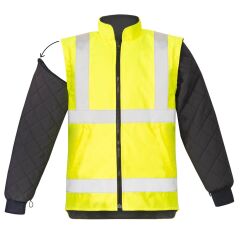 Reflektifli Kaban 5+1 Fosforlu İş Güvenliği Montu