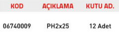 Tomax Şapkalı Bits Uç PH2x25 Pakt