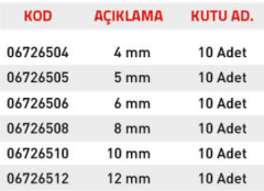Tomax Lokmalı Allen Bits Uç Uzun Pakt
