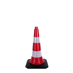 50 CM TRAFİK VE REKLAM KONİSİ (KAUÇUK TABANLI)