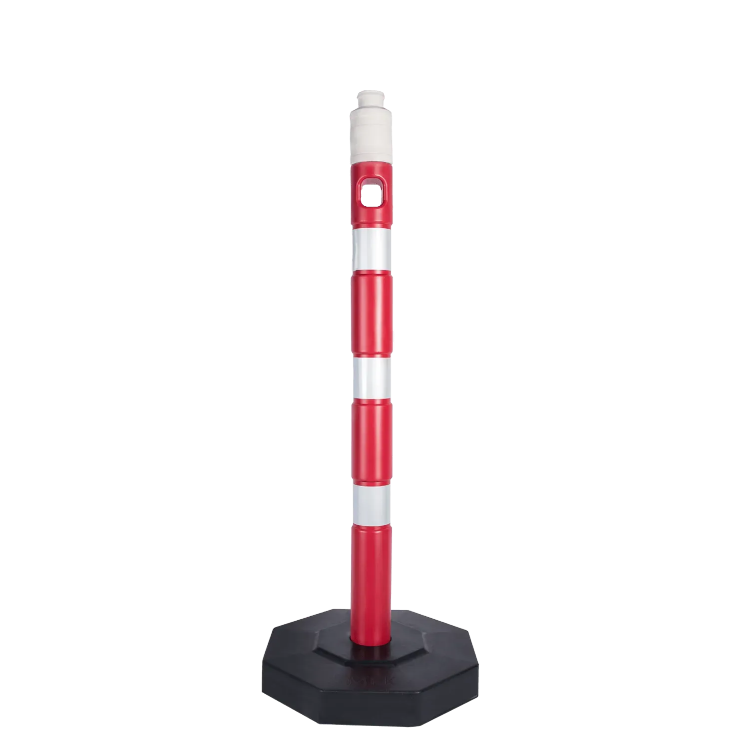 Kauçuk Tabanlı Dikme 60 mm | HDPE + Kauçuk Trafik Bariyer