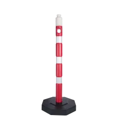 Kauçuk Tabanlı Dikme 60 mm | HDPE + Kauçuk Trafik Bariyer