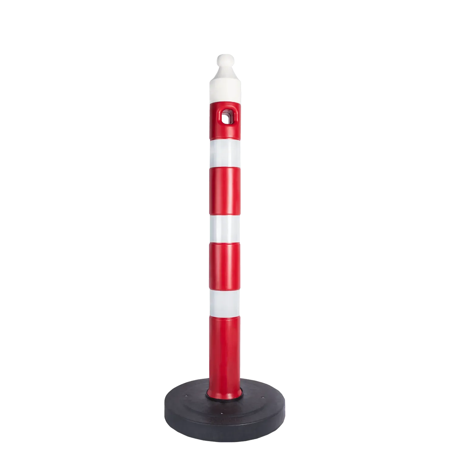 Kauçuk Tabanlı Dikme 90 mm | HDPE + Kauçuk Trafik Bariyer