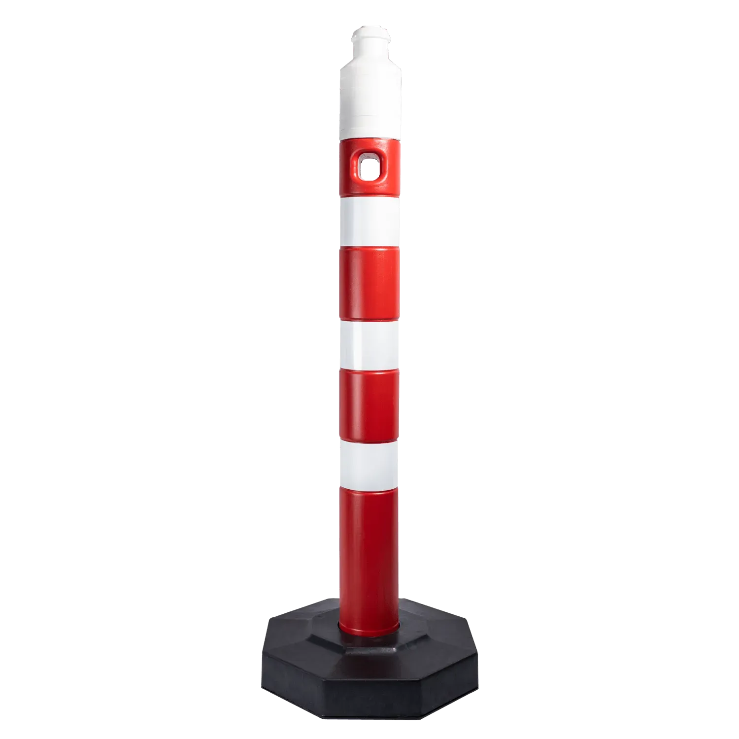 Kauçuk Tabanlı Dikme 120 mm | HDPE + Kauçuk Trafik Bariyer