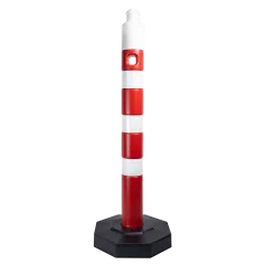 Kauçuk Tabanlı Dikme 120 mm | HDPE + Kauçuk Trafik Bariyer