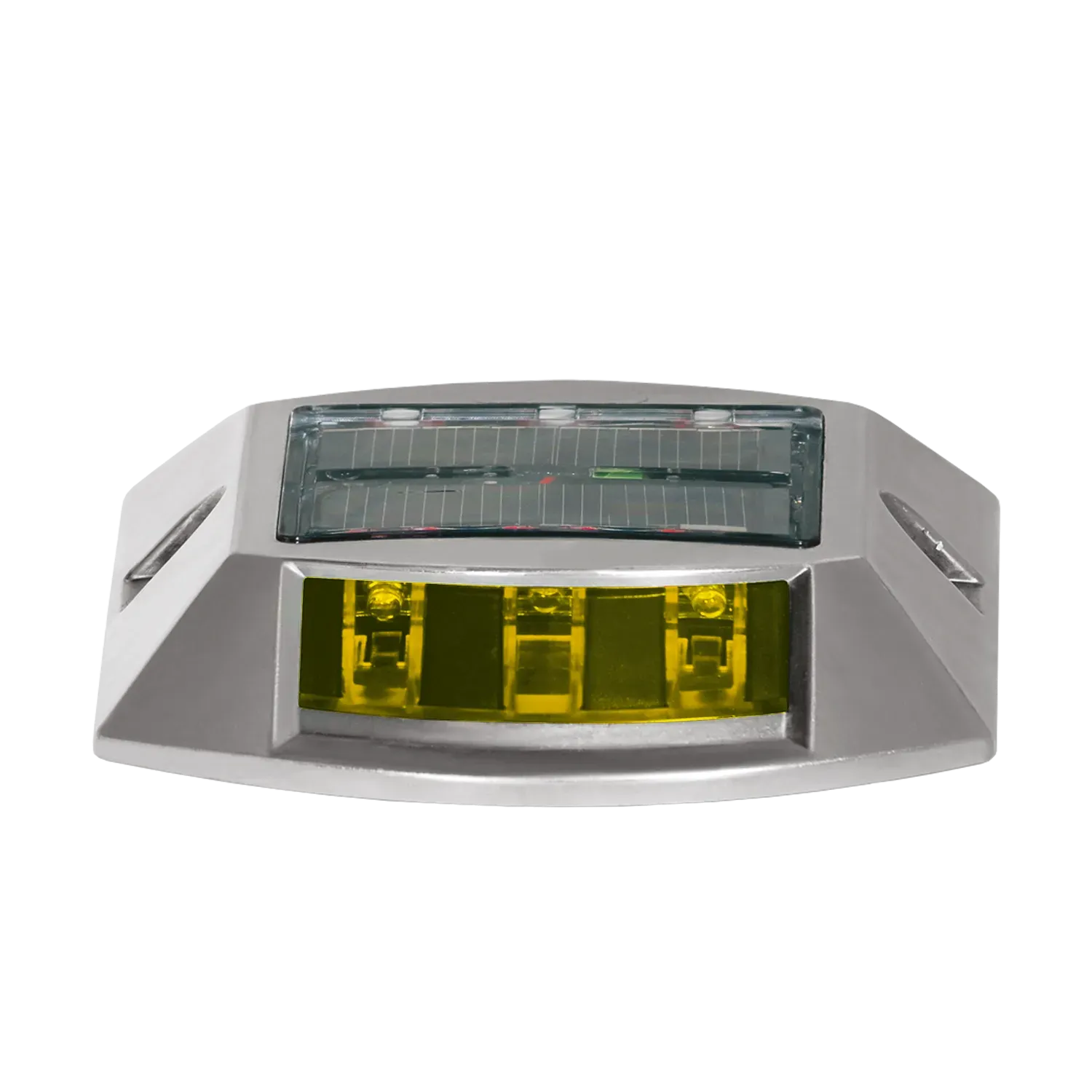 SOLAR YOL BUTONU SARI | 6 LED Solar Flaşör