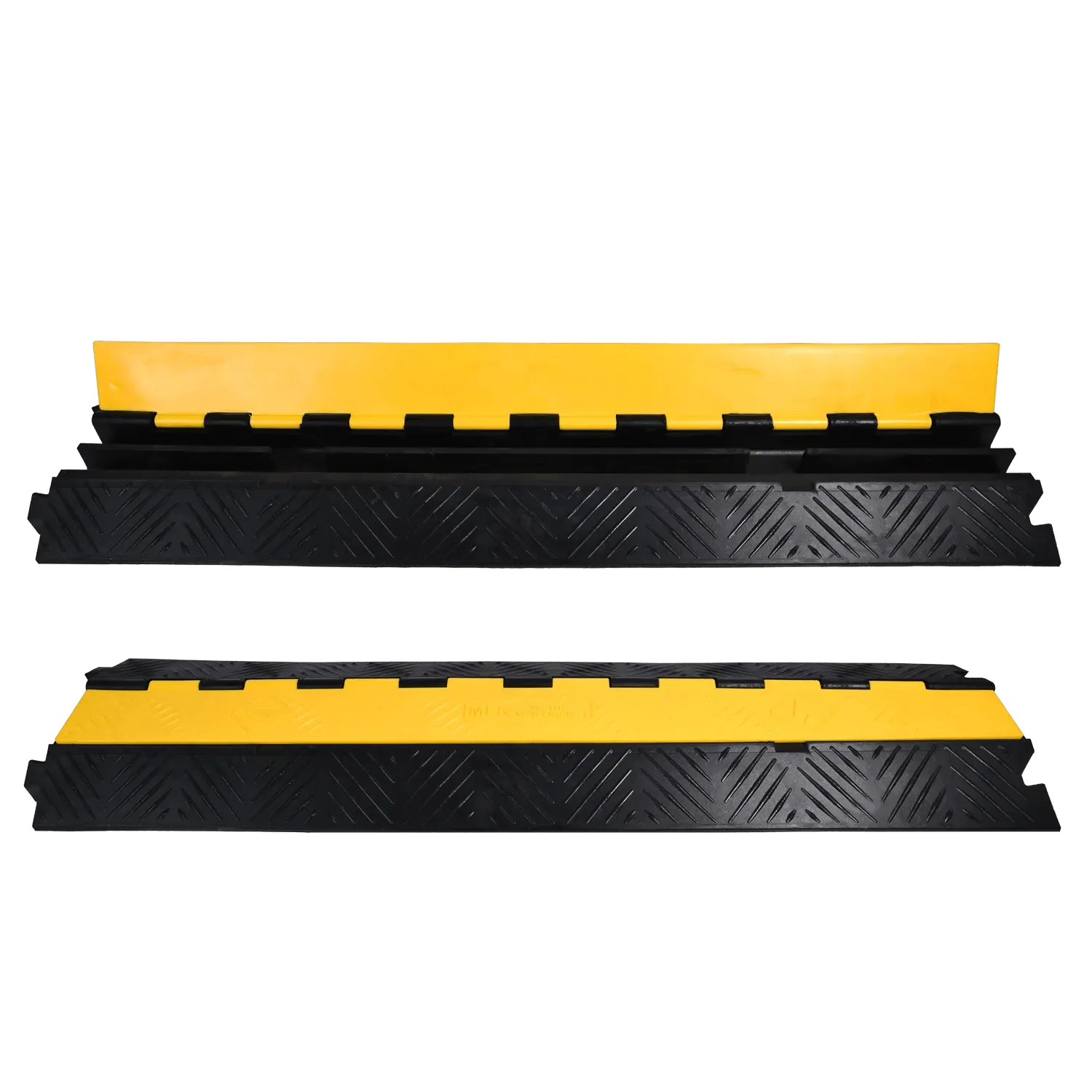 KABLO KORUYUCU 2 KANALLI | Kauçuk + PPC | Siyah Sarı 25x100x4,5 cm