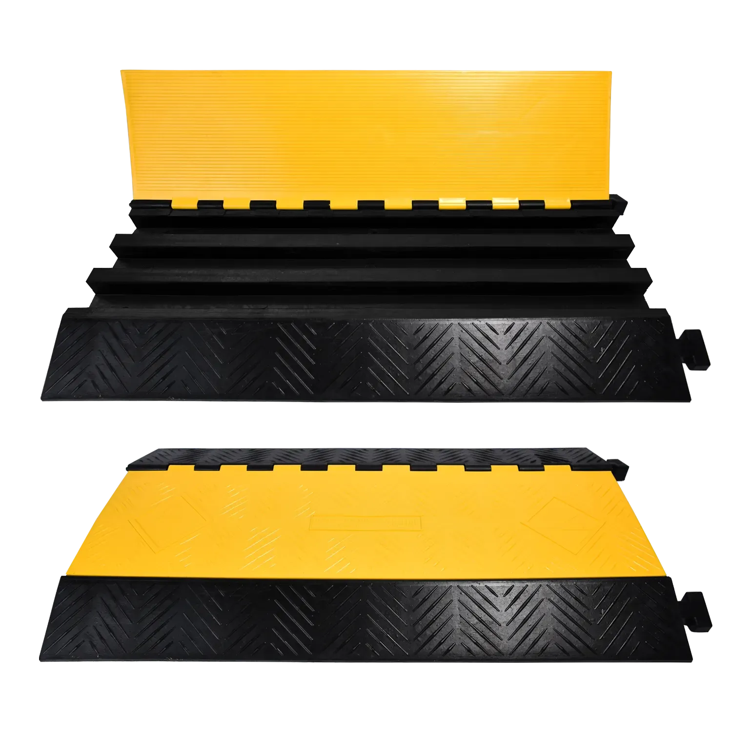 KABLO KORUYUCU 3 KANALLI | Kauçuk + PPC | Siyah Sarı 25x90x4,5 cm