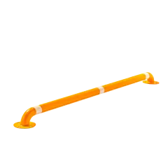 Sarı Demir Araç Stoperi 60 Ø 180 cm | 3 Petekli Reflektörlü