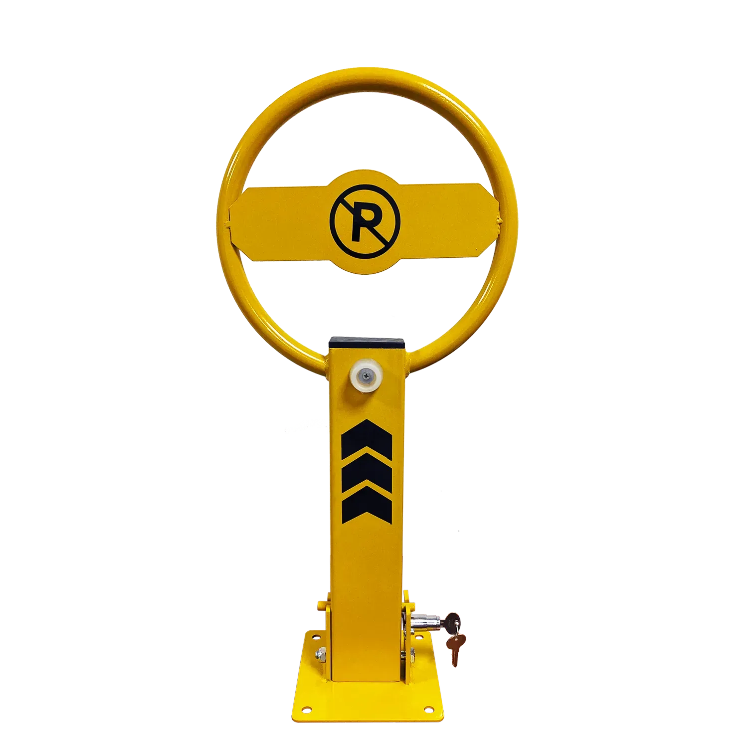 Kilitli Yatar Simit Direk 40x50 cm | Sarı Demir Bariyer