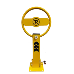 Kilitli Yatar Simit Direk 40x50 cm | Sarı Demir Bariyer