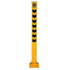 Kilitli Yatar Park Direği 4x6 cm | Sarı Demir Bariyer