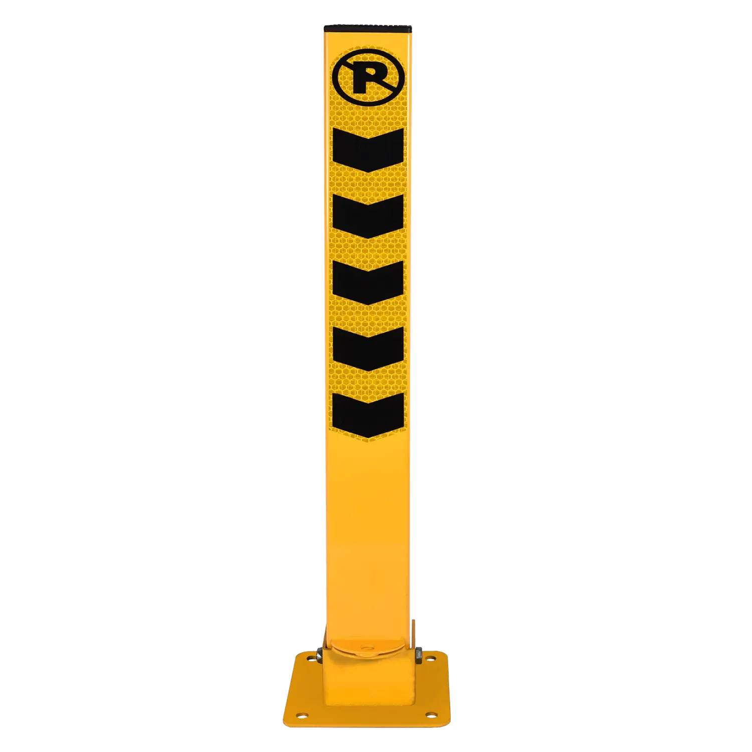 Kilitli Yatar Park Direği 8x8 cm | Sarı Demir Bariyer