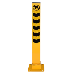 Kilitli Yatar Park Direği 8x8 cm | Sarı Demir Bariyer