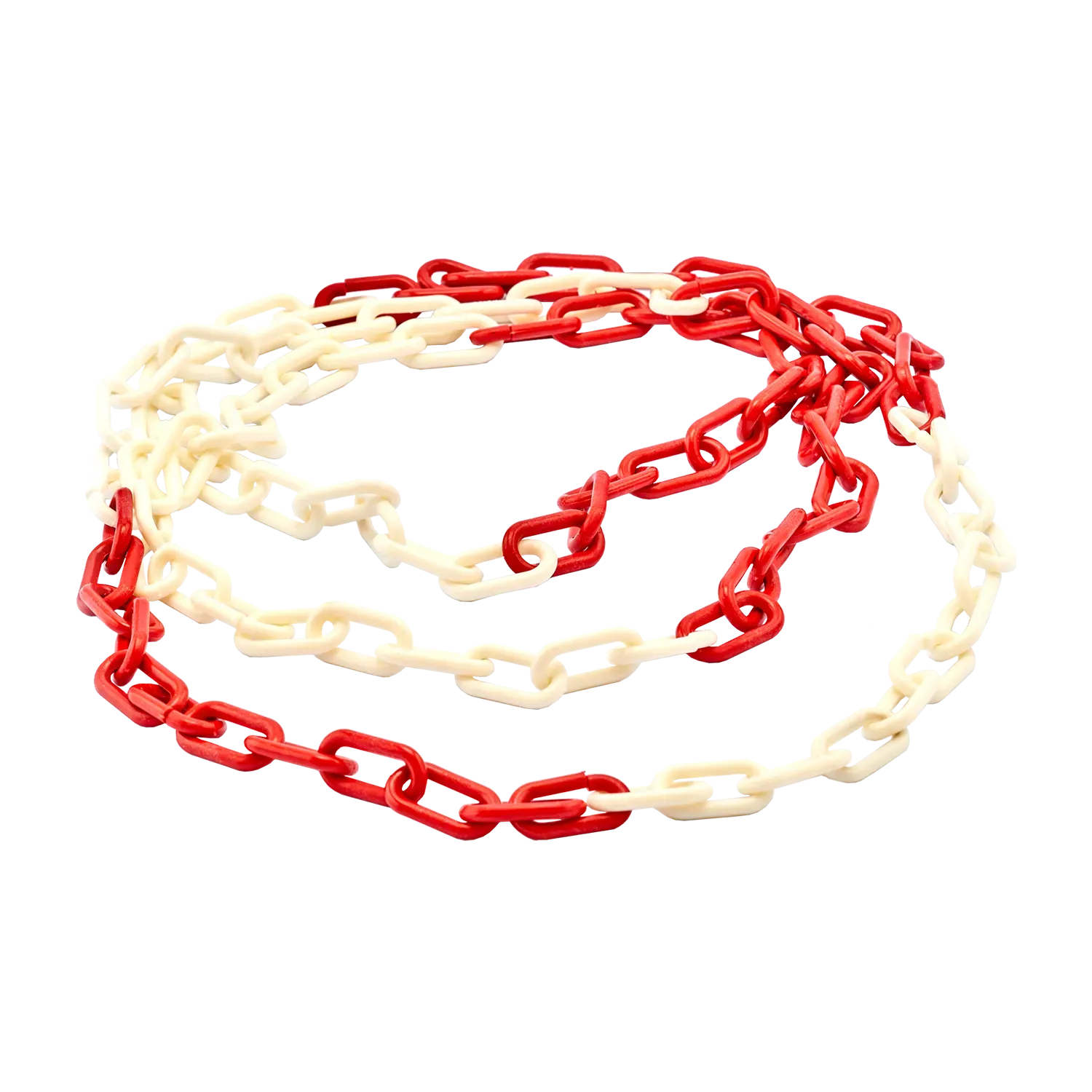 PLASTİK ZİNCİR 8 MM KIRMIZI-BEYAZ 100M PE