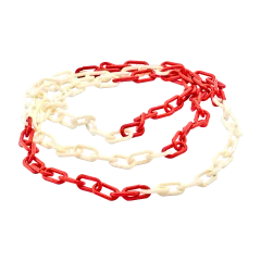 PLASTİK ZİNCİR 8 MM KIRMIZI-BEYAZ 100M PE