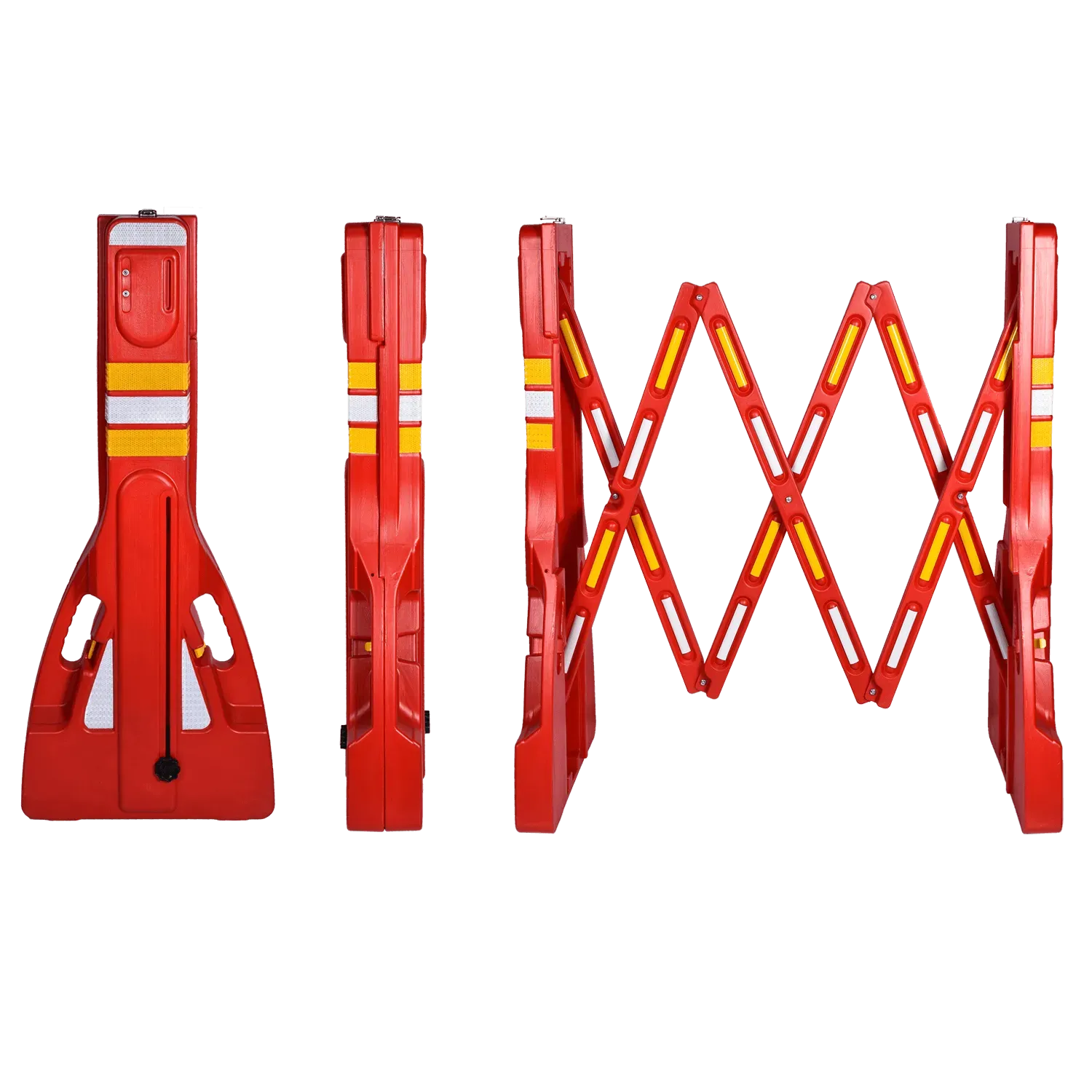 KIRMIZI AKORDİYON BARİYER 110 CM HDPE TAŞINABİLİR