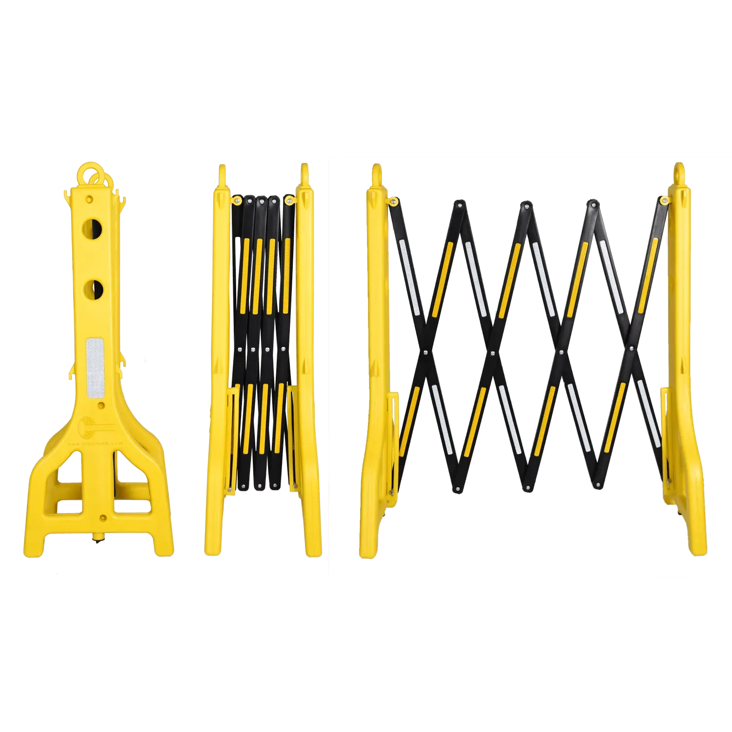SARI AKORDİYON BARİYER 97 CM HDPE TAŞINABİLİR