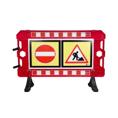 KIRMIZI PANEL BARİYER 150 CM BASKILI PPC PVC