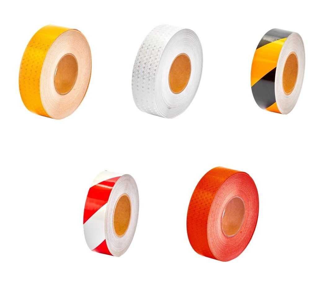 Reflektif Bant 10 cm x 46 m | Renkli Güvenlik Bandı