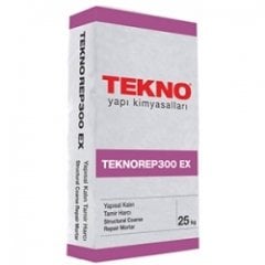 TEKNOREP 300 EX Çimento esaslı rötresiz kalın tamir harcı