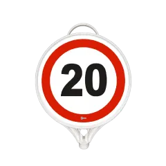 AZAMİ HIZ TABELASI 20 KM TEK TARAFLI PP 280x390 mm