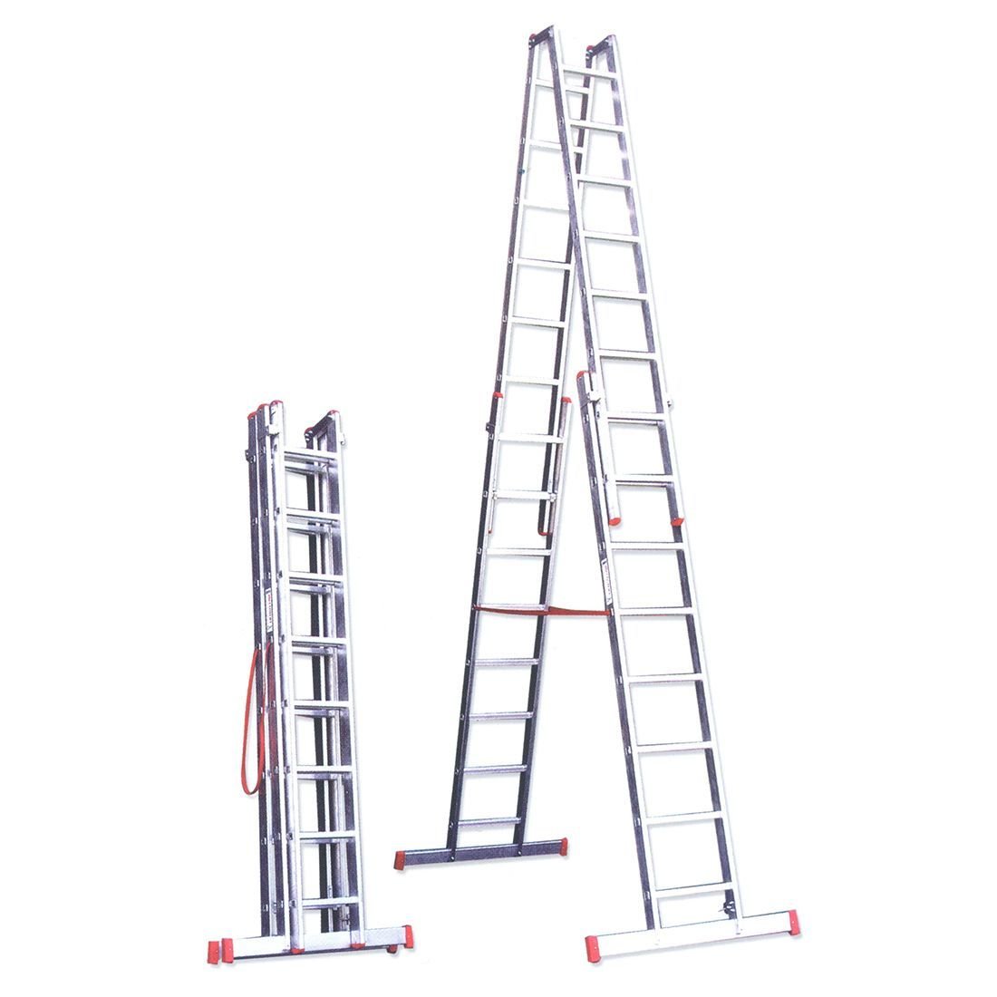 6 METRE ÇİFT SÜRGÜLÜ A TİPİ ALÜMİNYUM MERDİVEN