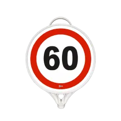 AZAMİ HIZ TABELASI 60 KM TEK TARAFLI PP 280x390 mm