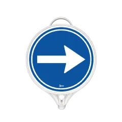 SAĞA MECBURİ YÖN TABELASI ÇİFT TARAFLI PP 280x390 mm