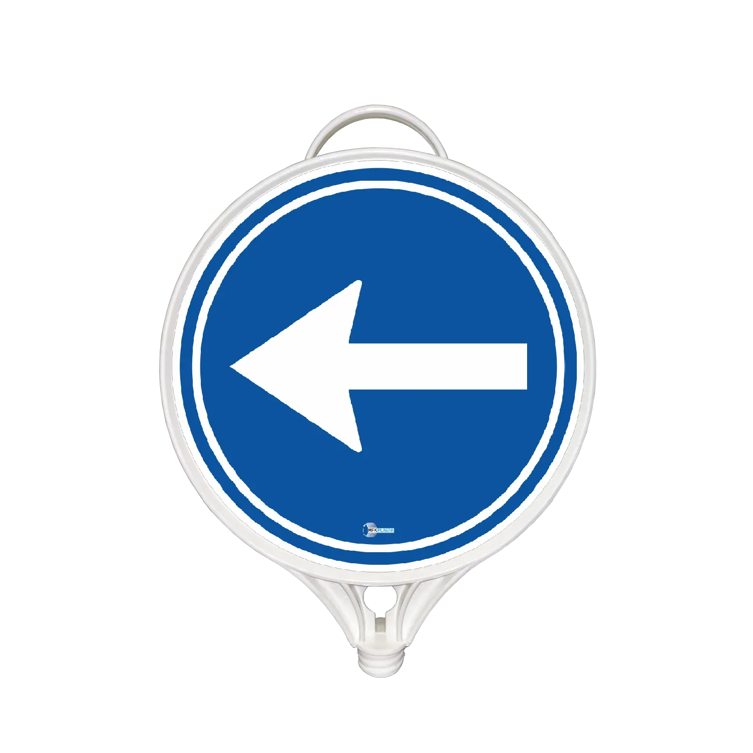 SOLA MECBURİ YÖN TABELASI ÇİFT TARAFLI PP 280x390 mm