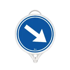 SAĞDAN GİDİNİZ TABELASI TEK TARAFLI PP 280x390 mm