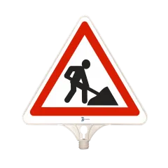 YOLDA ÇALIŞMA VAR TABELASI ÇİFT TARAFLI PP 350x430 mm