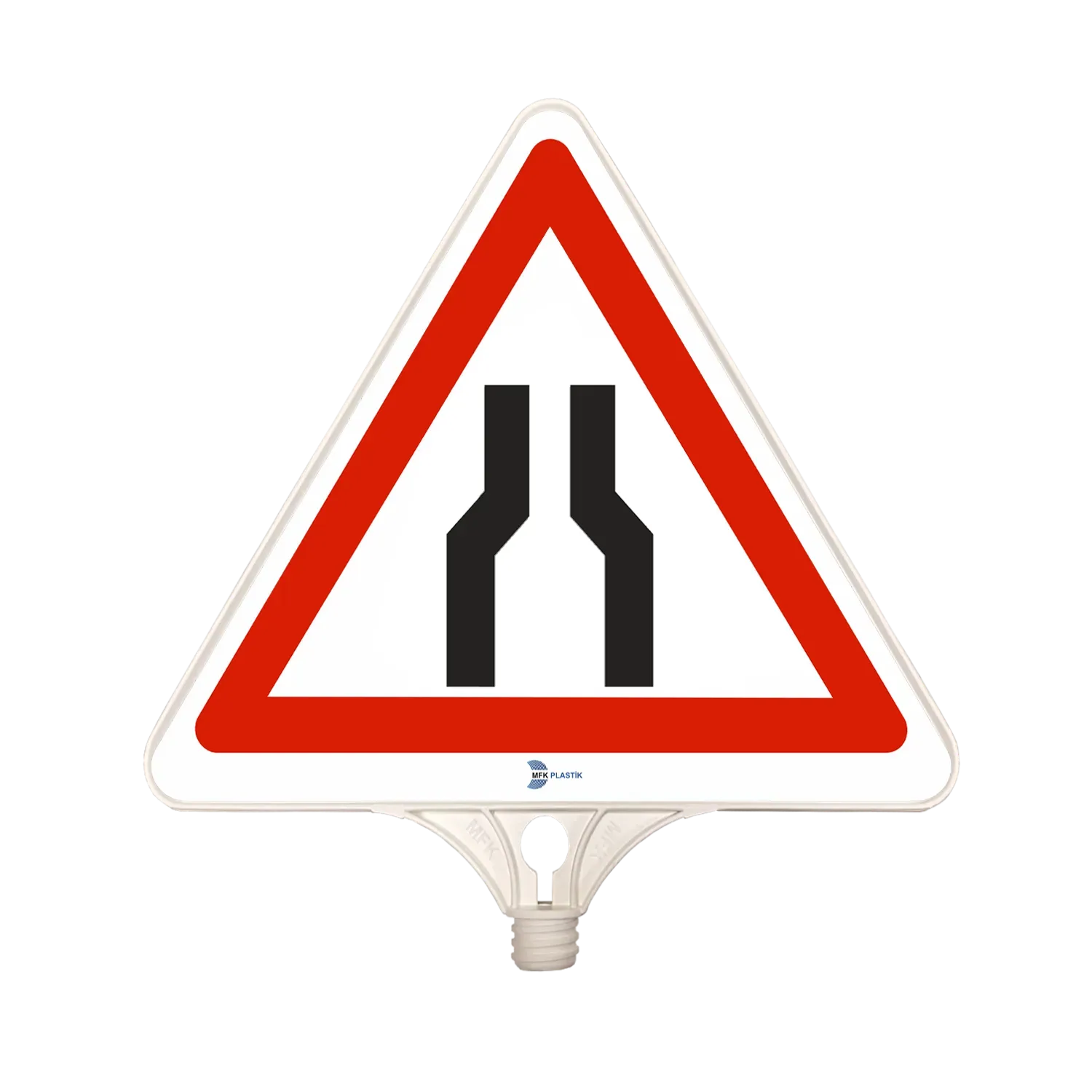 HER İKİ TARAFTAN DARALAN YOL TABELASI TEK TARAFLI PP 35x43 cm