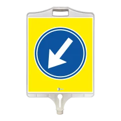 SOLDAN GİDİNİZ TABELASI TEK TARAFLI PP 350x410 mm