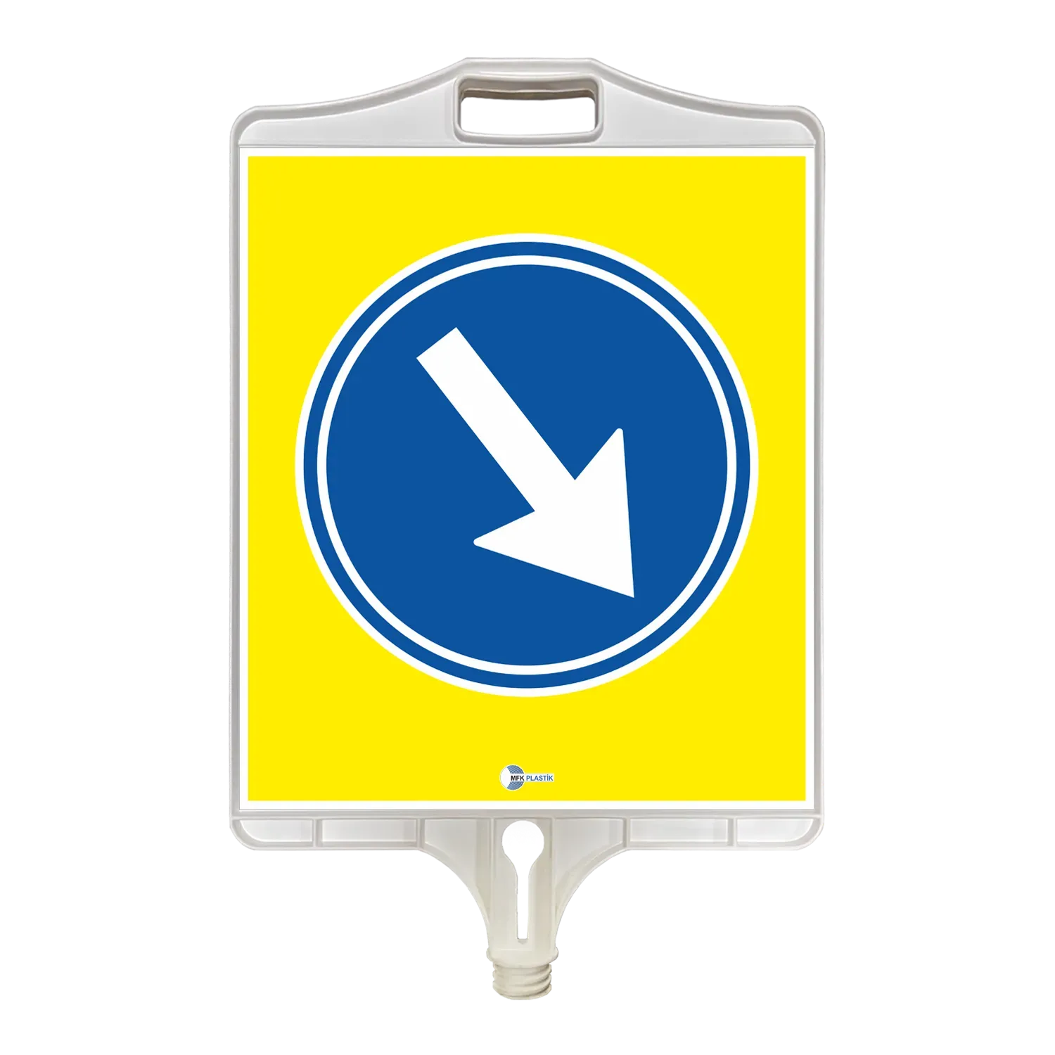 SAĞDAN GİDİNİZ TABELASI TEK TARAFLI PP 35x41 cm