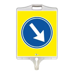 SAĞDAN GİDİNİZ TABELASI TEK TARAFLI PP 35x41 cm