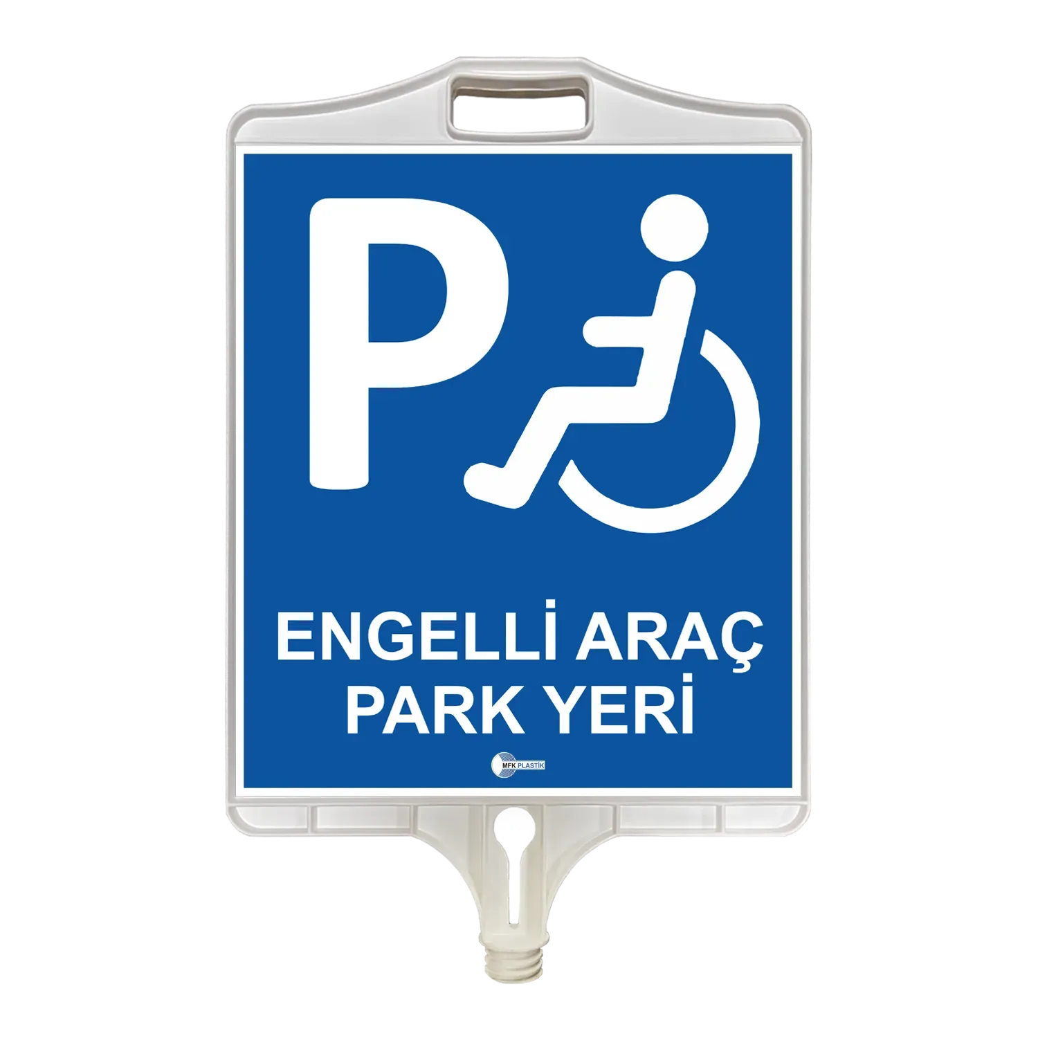 ENGELLİ PARK YERİ TABELASI ÇİFT TARAFLI PP 35x41 cm