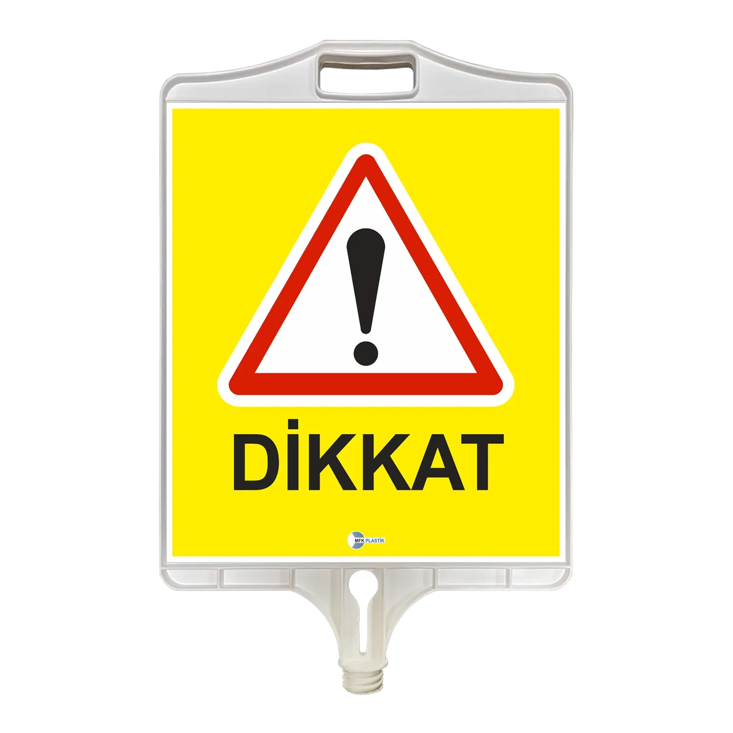 DİKKAT UYARI TABELASI ÇİFT TARAFLI PP 35x41 cm