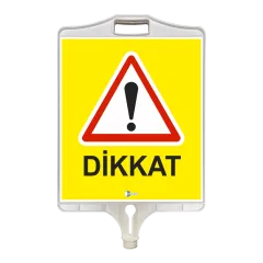 DİKKAT UYARI TABELASI ÇİFT TARAFLI PP 35x41 cm