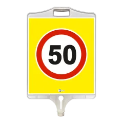 AZAMİ HIZ TABELASI 50 KM TEK TARAFLI PP 35x41 cm