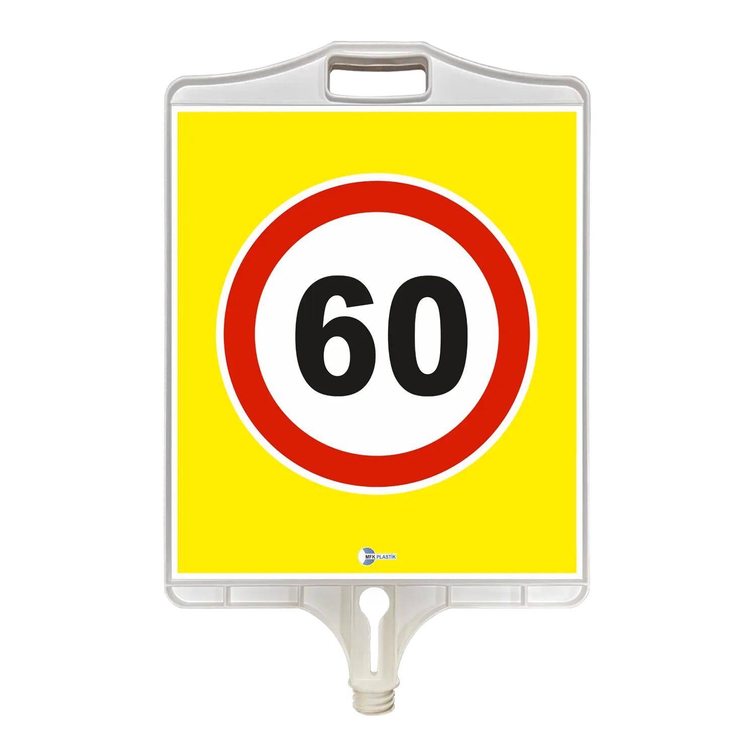 AZAMİ HIZ TABELASI 60 KM TEK TARAFLI PP 35x41 cm