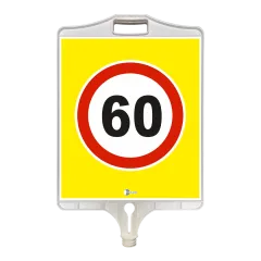 AZAMİ HIZ TABELASI 60 KM TEK TARAFLI PP 35x41 cm