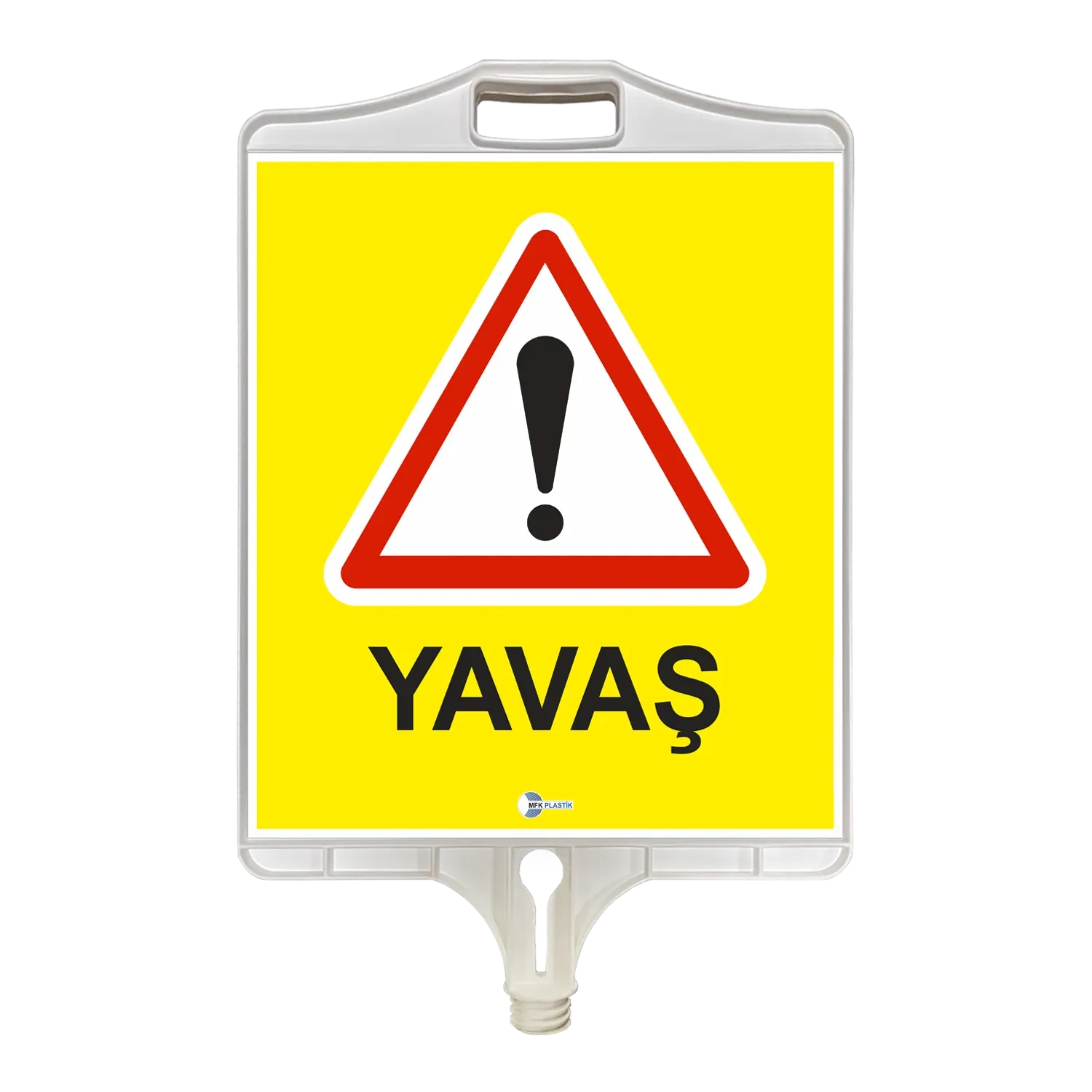 YAVAŞ UYARI TABELASI ÇİFT TARAFLI PP 35x41 cm