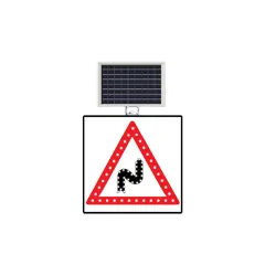 SAĞA DEVAMLI VİRAJ LEVHASI SOLAR LED REFLEKTİF 60x60