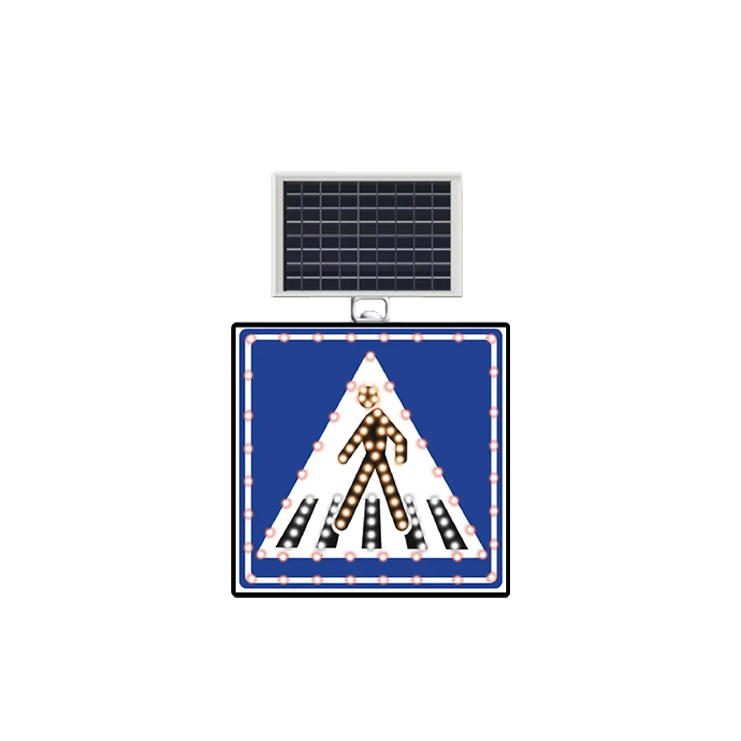 MAVİ YAYA GEÇİDİ LEVHASI SOLAR LED REFLEKTİF 60x60